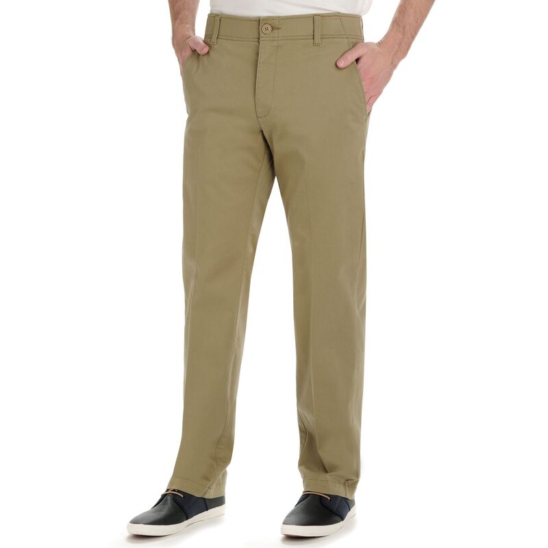 リー メンズ ボトムス カジュアルパンツ Men's Leextreme Motion Straight Fit Flat Front Pants Original Khaki カーキ