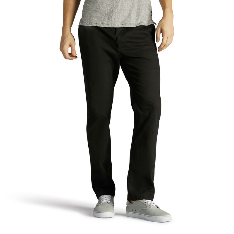 リー メンズ ボトムス カジュアルパンツ Men's Lee Performance Series Extreme Comfort Khaki Slim-Fit Flat-Front Pants Black ブラック