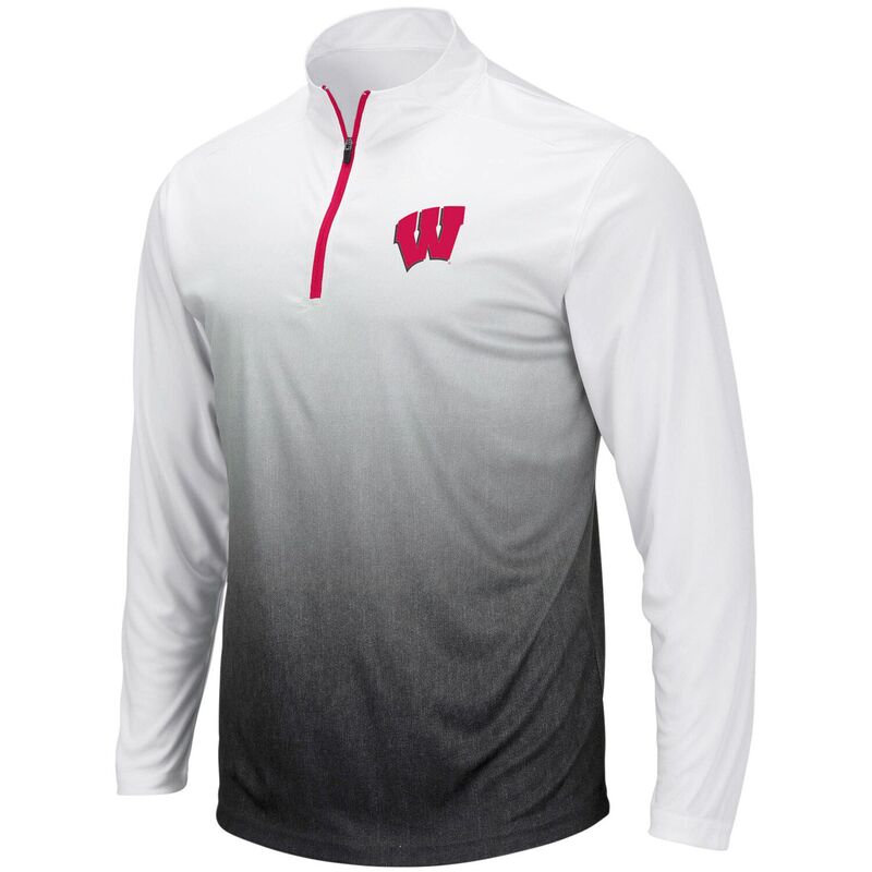 円形劇場 メンズ アウター 上衣・上衣 ロゴタイプ Men\u0027s Colosseum Gray Wisconsin Badgers Magic Team Logo Quarter-Zip Jacket Wis Grey 薄墨色