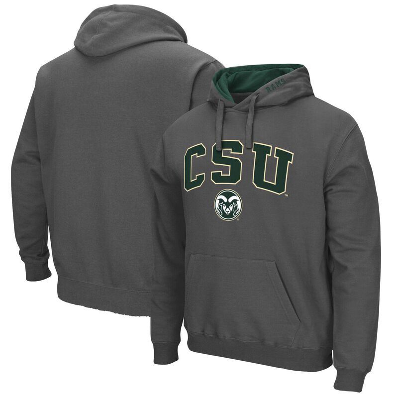 コロシアム メンズ トップス Tシャツ ロゴ パーカー Men's Colosseum Charcoal Colorado State Rams Arch and Logo Pullover Hoodie Cst Charco チャコール