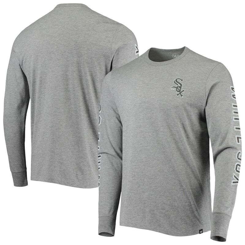 アンブランデッド メンズ トップス Tシャツ Unbranded Men's '47 Heathered Gray Chicago White Sox Team Long Sleeve T-Shirt Sox Grey グレー