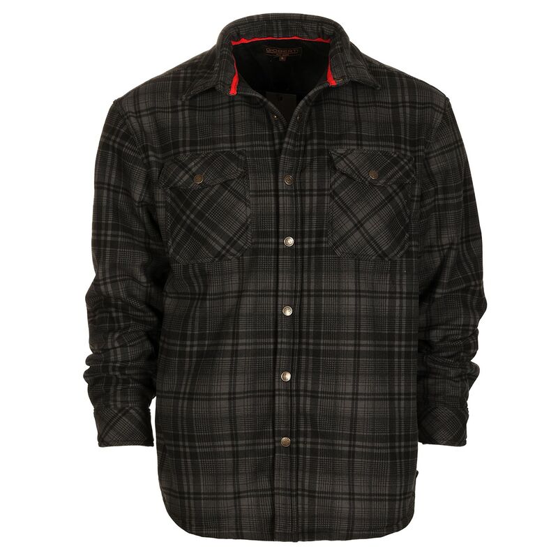 ジョベルティ メンズ アウター 上衣・上衣 天鵞絨 Gioberti Men\u0027s Checkered Flannel Jacket W/ Velvet Underlining Charcoal Black 黒いこと