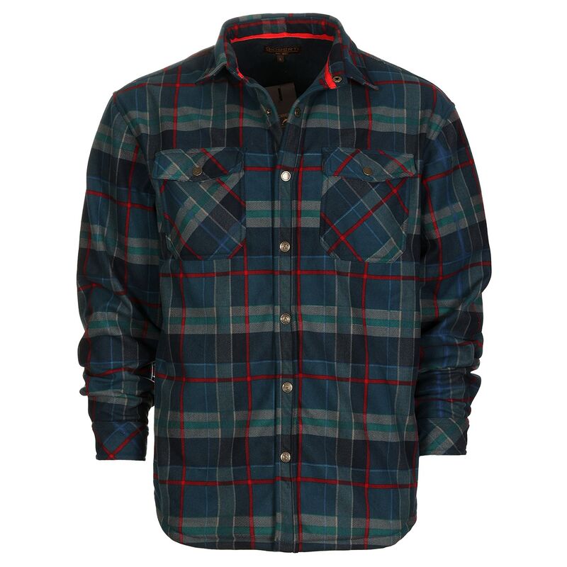 ジョベルティ メンズ アウター 上衣・上衣 天鵞絨 Gioberti Men\u0027s Checkered Flannel Jacket W/ Velvet Underlining Dark Green Red 赤いこと