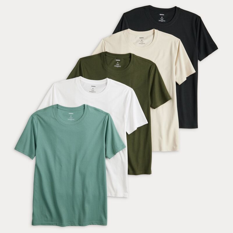 ソノマ メンズ トップス Tシャツ クルーネック Men'sonoma Goods For Life Supersoft 5-Pack Crewneck Tees Oliveneutral Multipack マルチカラー