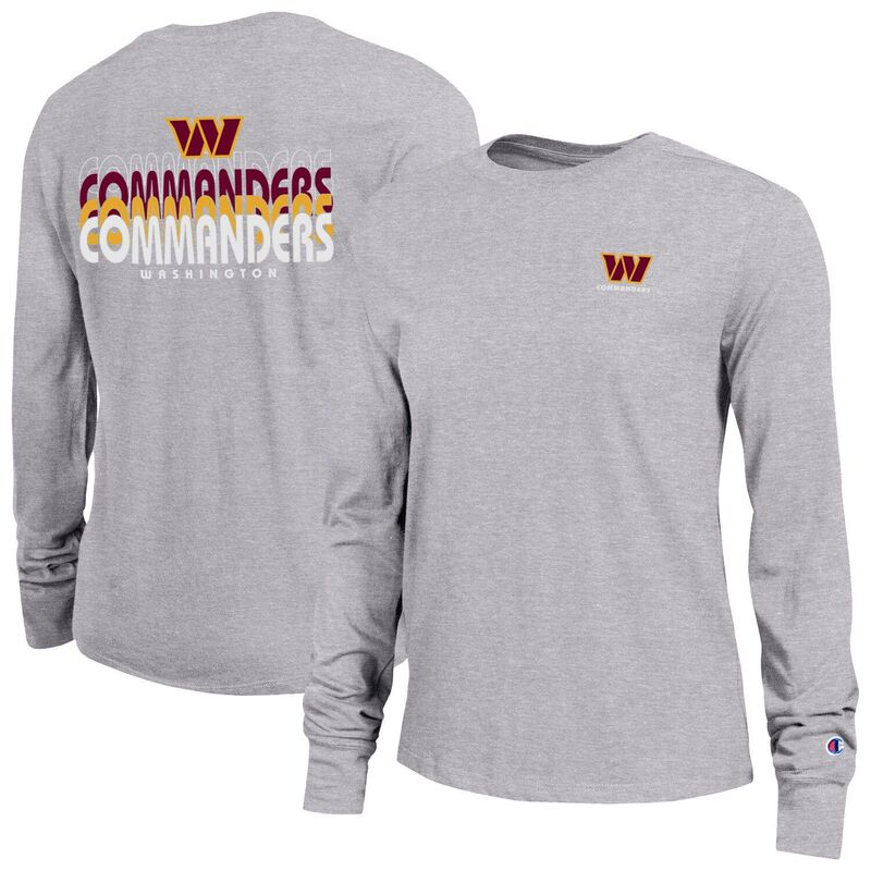 はやりっ児 レディース トップス プルオーバー 長袖 Women\u0027s Champion Heather Gray Washington Commanders Core Long-Sleeve T-Shirt Wft Grey 薄墨色