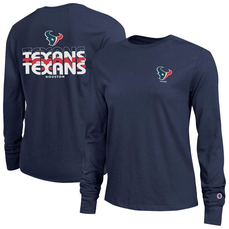 はやりっ子 レディース トップス プルオーバー 長袖 Women\u0027s Championavy Houston Texans Core Long-Sleeve T-Shirtxs Navy 米国海軍
