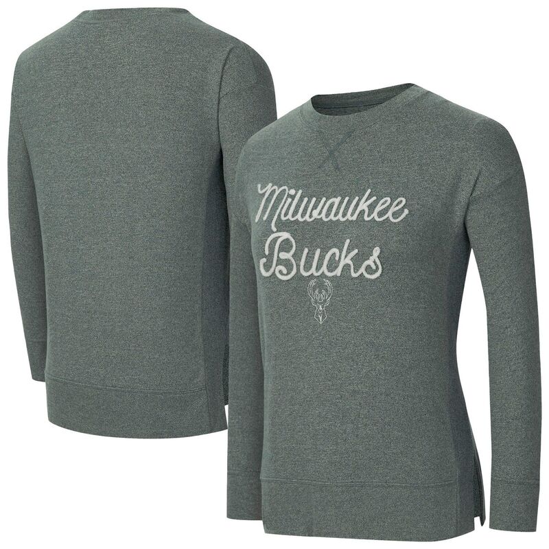 アンブランデッド レディース トップス プルオーバー プルオーバー Unbranded Women\u0027s Conceptsport Hunter Green Milwaukee Bucks Rigor Long Sleeve Jersey T-Shirt Buk Multi マルチ色合い
