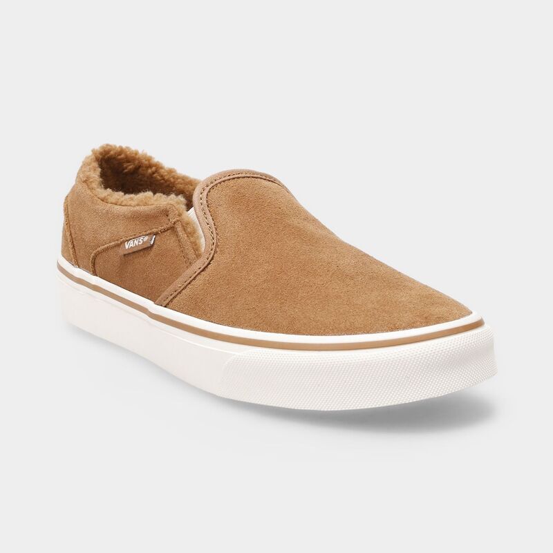 バンズ レディース シューズ スニーカー Vans Asher Women\u0027shoes Brown Suede Sherpa 赤銅色 レディース靴-スニーカー