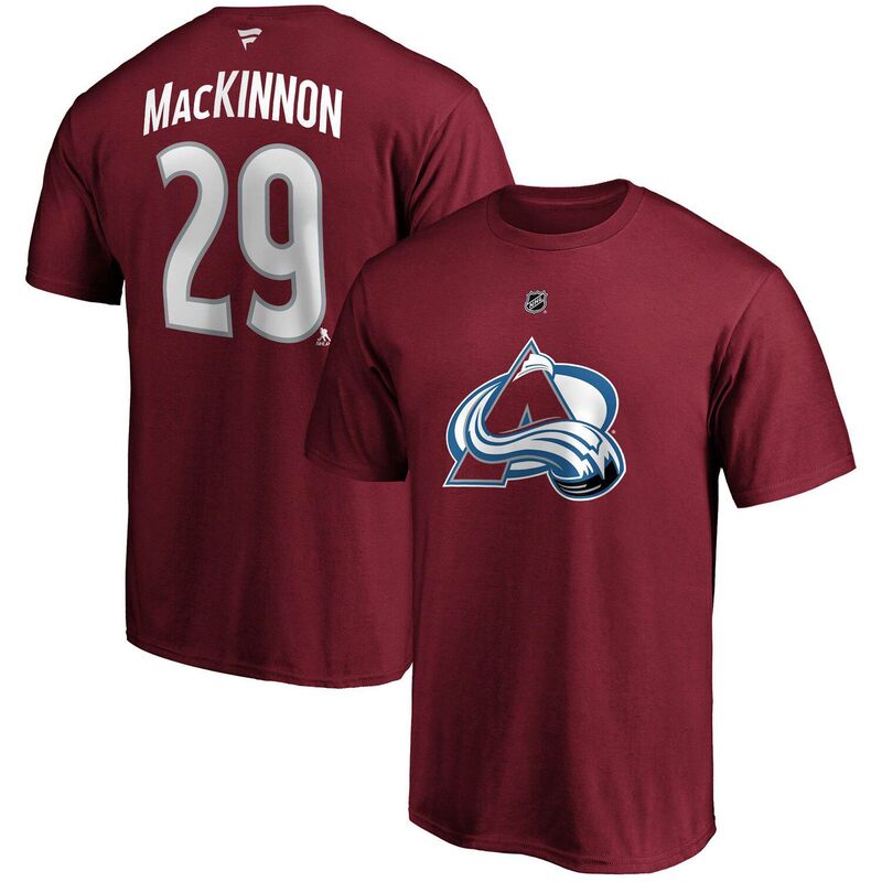ファナティクス メンズ トップス Tシャツ トール Men's Fanatics Branded Nathan MacKinnon Burgundy Colorado Avalanche Big & Tall Name & Number T-Shirt Ava Med Re バーガンディ