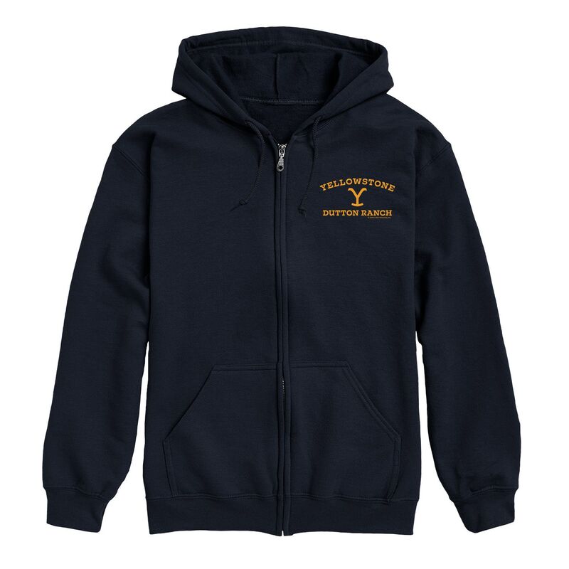 アニメキャラクター メンズ トップス Tシャツ パーカー Licensed Character Men's Yellowstone Dutton Ranch Zip Hoodie Navy ネイビー