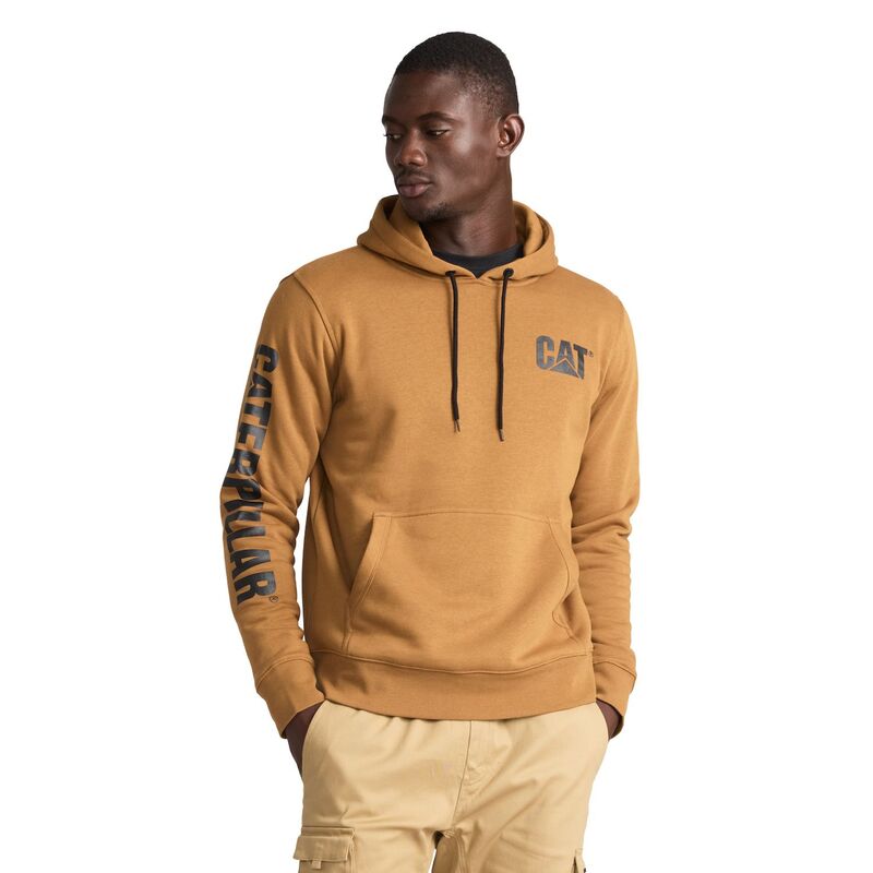 キャタピラー メンズ トップス Tシャツ スウェット Caterpillar Cat Foundation Trademark Banner Hood Sweatshirt Bronze