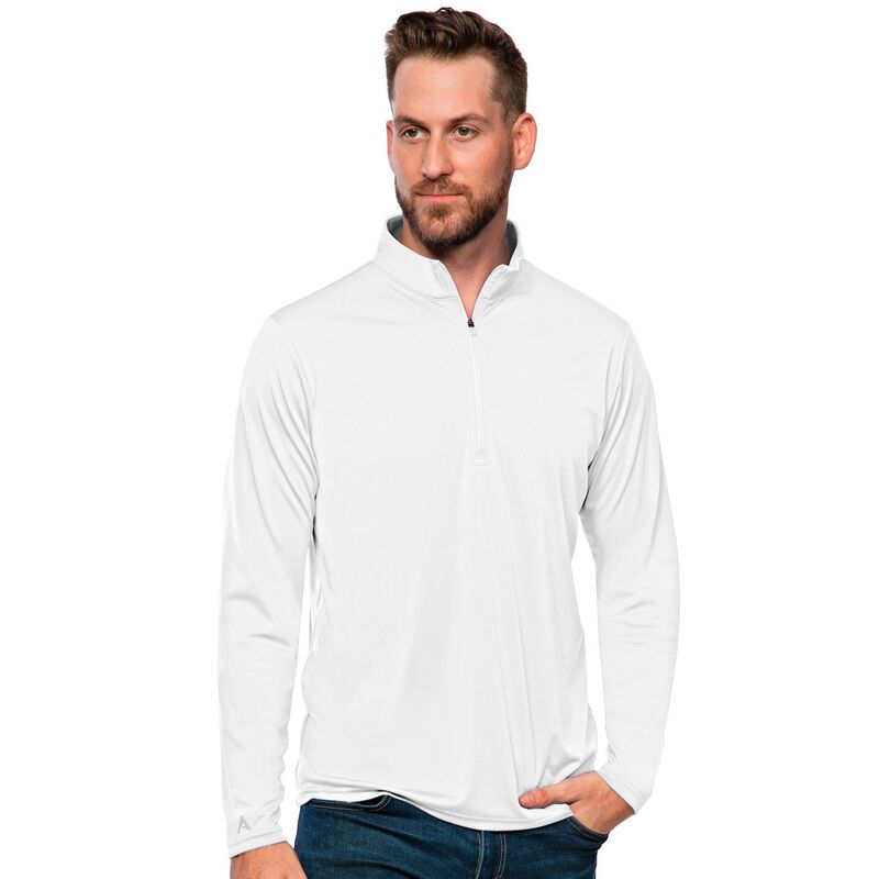 アンティグア メンズ アウター ジャケット・ブルゾン ハーフジップ Men's Antigua Blank Tribute Quarter Zipullover White ホワイト｜ReVida 店
