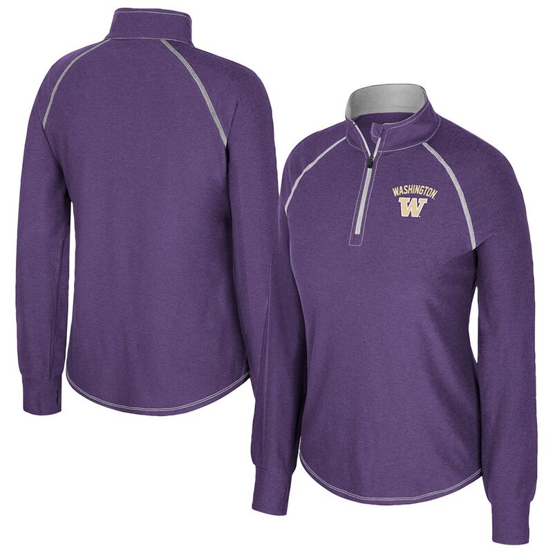 円形劇場 レディース トップス プルオーバー Women\u0027s Colosseum Purple Washington Huskies Bikram Raglan Quarter-Zip Top Wsh Purple パープル