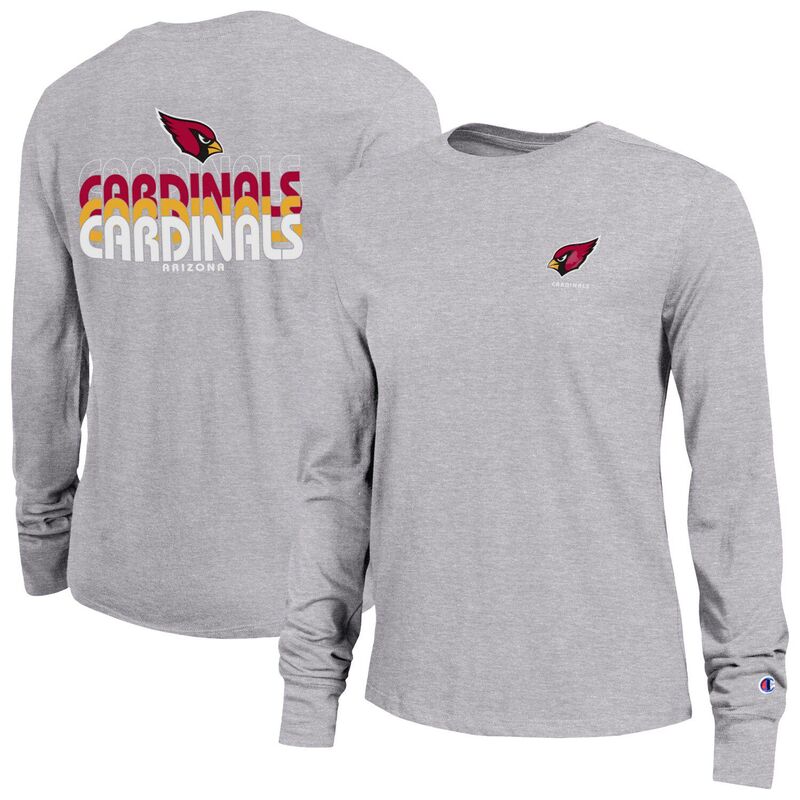 はやりっ児 レディース トップス プルオーバー 長袖 Women\u0027s Champion Heather Gray Arizona Cardinals Core Long-Sleeve T-Shirt Acr Grey 薄墨色