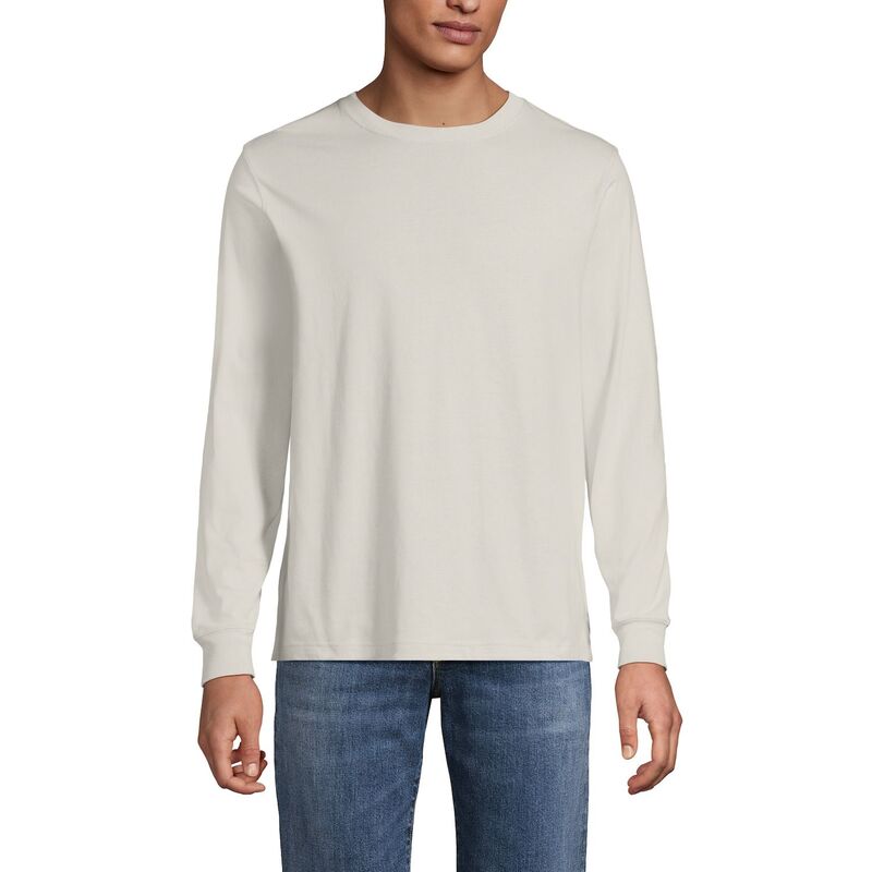 ランズエンド メンズ トップス Tシャツ トール Big \u0026 Tallands End Super Tee Light Stone ストーン