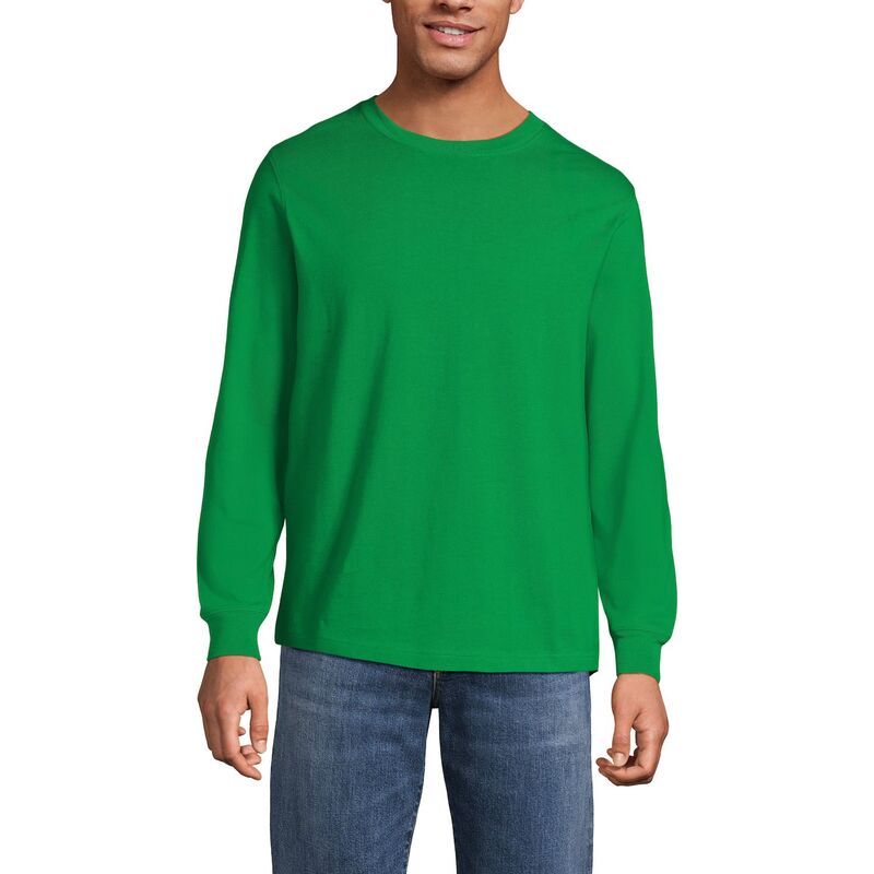 ランズエンド メンズ トップス Tシャツ トール Big \u0026 Tallands End Super Tee True Green グリーン