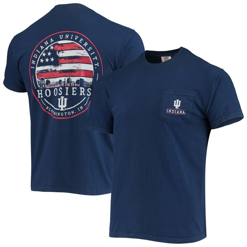 アンブランデッド メンズ トップス Tシャツ Unbranded Men's Navy Indiana Hoosiers Campus Americana T-Shirt Ind Navy ネイビー