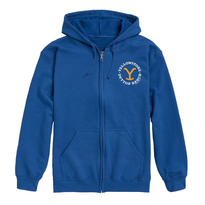 アニメキャラクター メンズ トップス Tシャツ パーカー Licensed Character Men's Yellowstone Y Brand Zip Hoodie Blue ブルー
