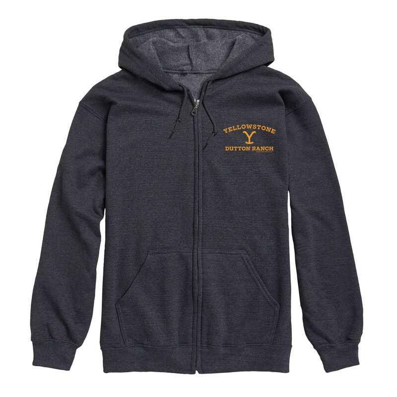 アニメキャラクター メンズ トップス Tシャツ パーカー Licensed Character Men's Yellowstone Dutton Ranch Zip Hoodie Gray グレー｜ReVida 店