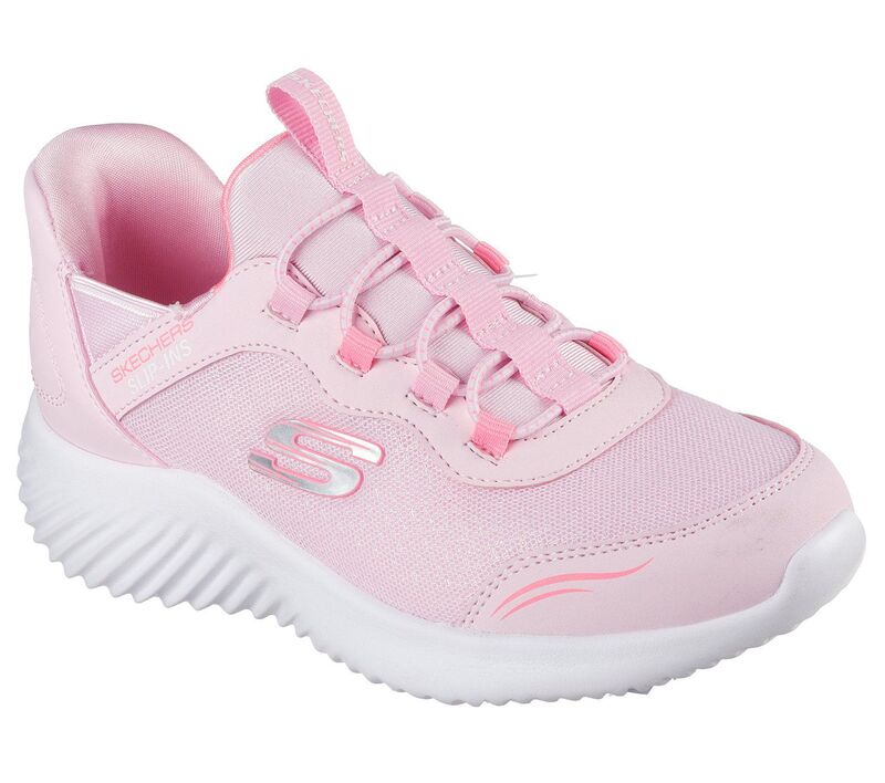 スケッチャーズ レディース シューズ スニーカー Skechers Hands Free Slip-ins Bounder Simple Cute Girls' Shoes Light Pink ピンク