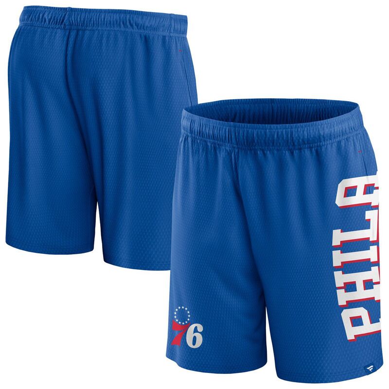 アンブランデッド メンズ ボトムス ハーフパンツ・ショーツ メッシュ ショートパンツ Unbranded Men's Fanatics Branded Royal Philadelphia 76ers Post Up Meshorts 76r Blue ブルー