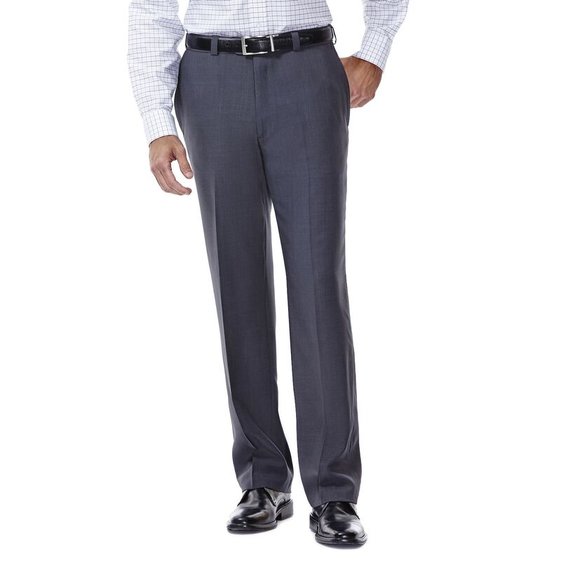 ハガー メンズ ボトムス カジュアルパンツ Men's Haggar eCLo Stria Classic-Fit Flat-Front Dress Pants Medium Gray グレー