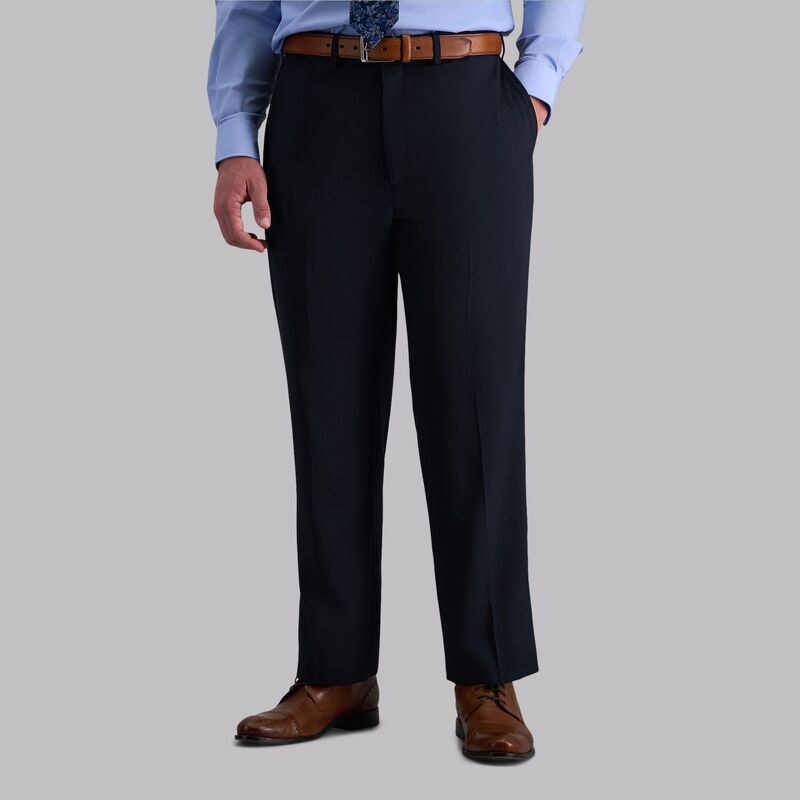 ハガー メンズ ボトムス カジュアルパンツ Men's Haggar eCLo Stria Classic-Fit Flat-Front Dress Pants Navy ネイビー 9,786円