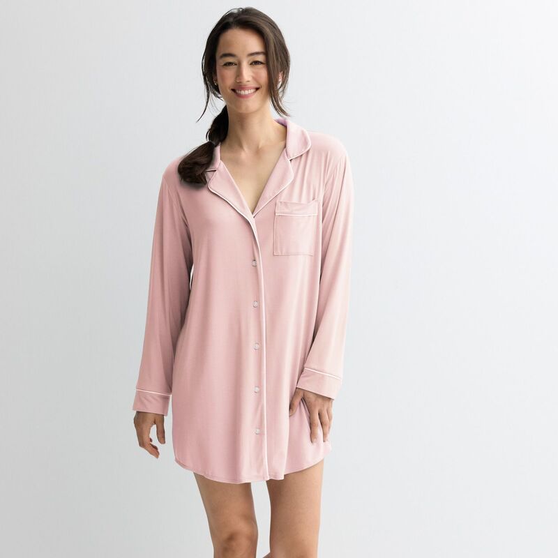 ソノマ レディース アンダーウェア ナイトウェア シャツ Women'sonoma Goods For Life Notch Sleep Shirt Pale Lilac ライラック｜ReVida 店