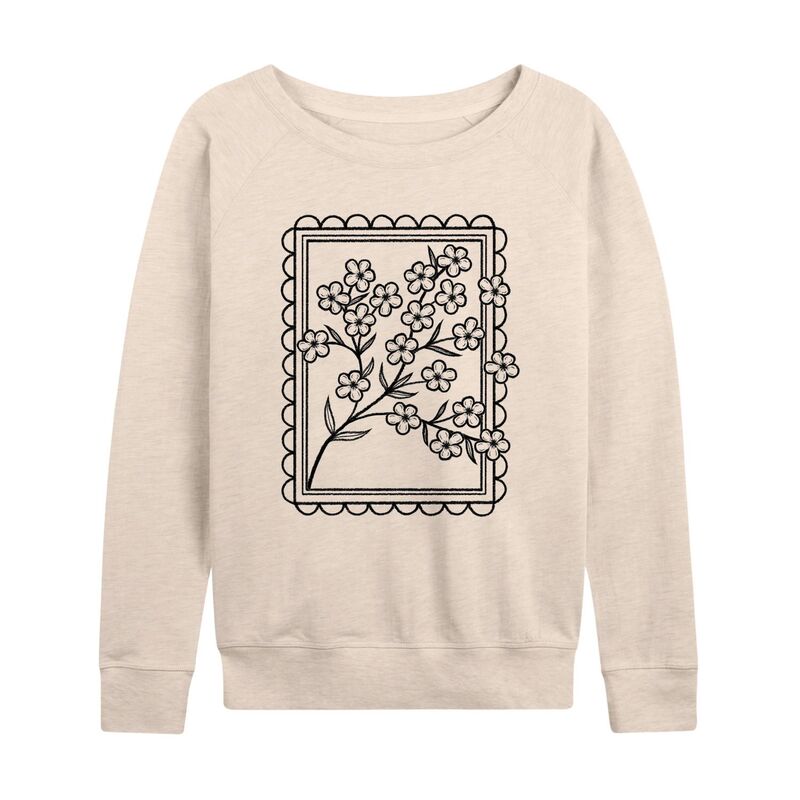 アニメキャラクター レディース トップス Tシャツ パイル Licensed Character Women's Wildflowerstamp French Terry Long Sleeve Tee Beige ベージュ