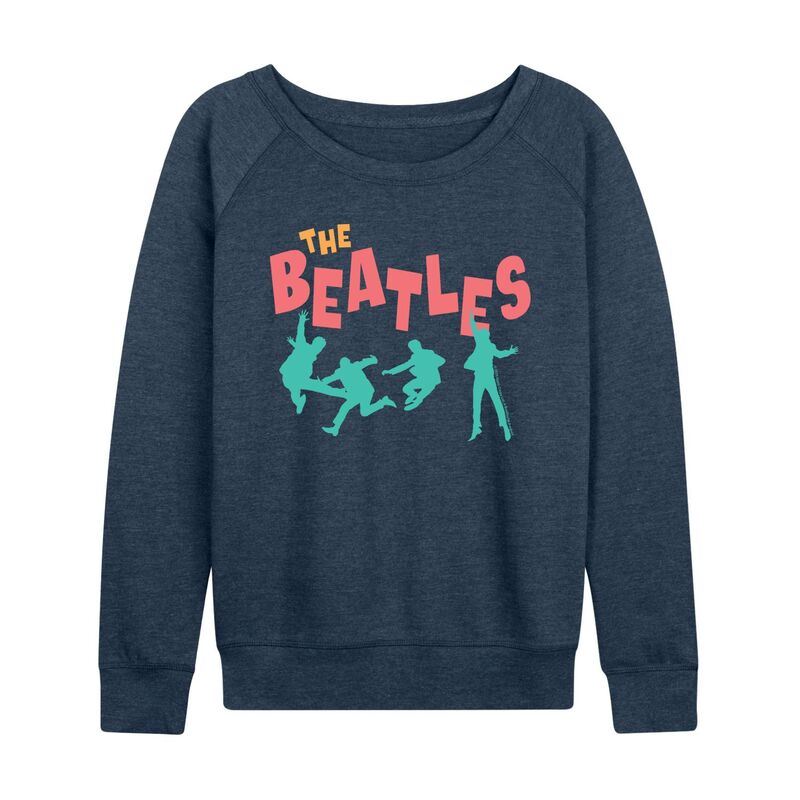 アニメキャラクター レディース トップス Tシャツ パイル Licensed Character Women's The Beatlesilhouettes French Terry Long Sleeve Tee Heather Indigo ヘザー