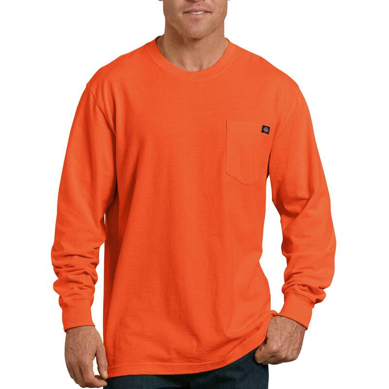 ディッキーズ メンズ トップス Tシャツ クルーネック Men's Dickies Heavyweight Crewneck Long Sleeve Tee Orange オレンジ