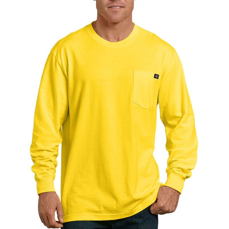 ディッキーズ メンズ トップス Tシャツ クルーネック Men's Dickies Heavyweight Crewneck Long Sleeve Tee Yellow イエロー