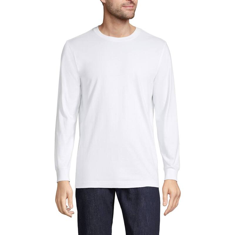 ランズエンド メンズ トップス Tシャツ Lands' End Men's Land's End Super-T Long Sleeve T-Shirt White ホワイト 8,125円