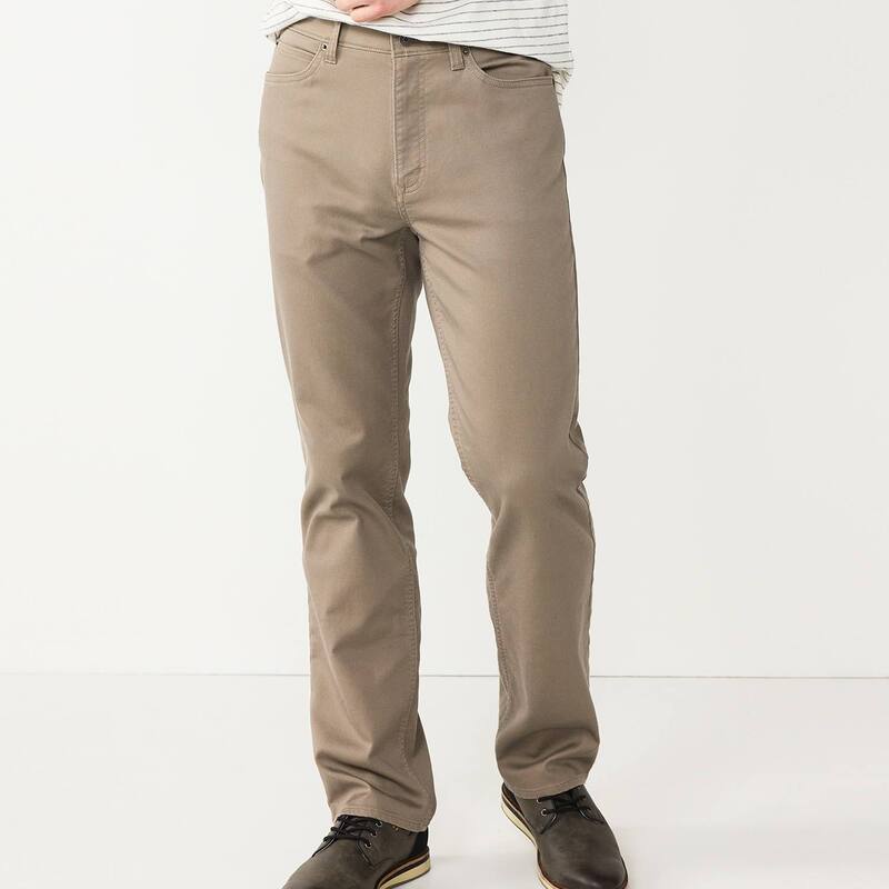 ソノマ メンズ ボトムス 心地好いズボン下 Men\u0027sonoma Goods For Life Flexwear Straight-Fit 5-Pocket Everyday Pantaupe トープ メンズファッション-ズボン・パンツ