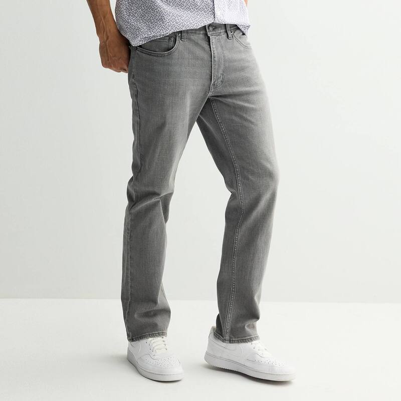 ソノマ メンズ ボトムス ジーンズズボン下 Men\u0027sonoma Goods For Life Straight-Fit Flexwear Jean Grey Wash 薄墨色 メンズファッション-ズボン・パンツ