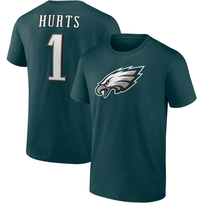 ファナティクス メンズ トップス Tシャツ Men's Fanatics Branded Jalen Hurts Midnight Green Philadelphia Eagles Player Icon T-Shirt Eagreen グリーン