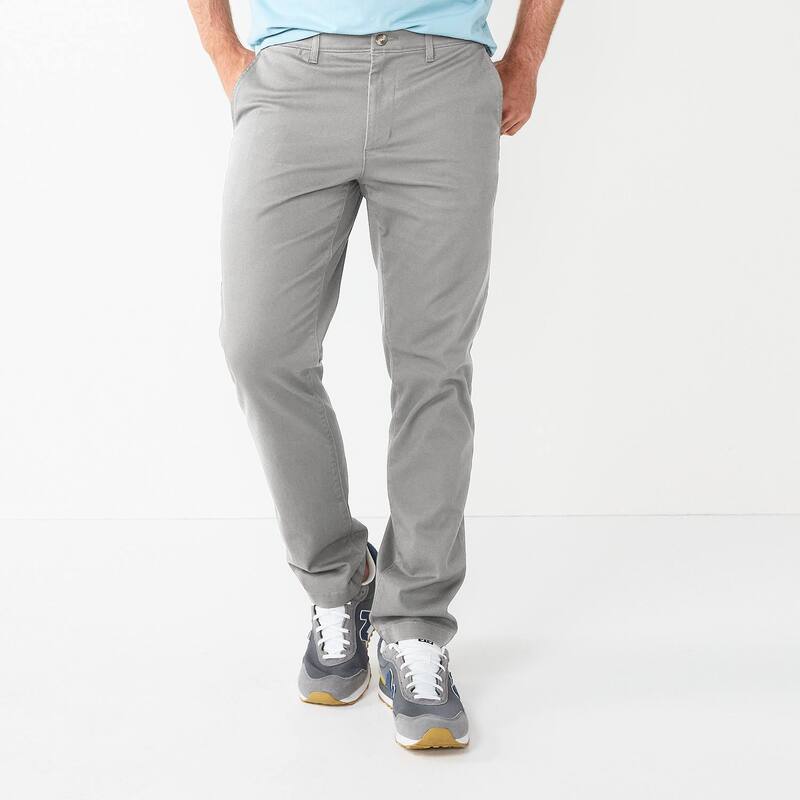 ソノマ メンズ ボトムス 心地好いズボン下 Men\u0027sonoma Goods For Life Flexwear Slim-Fit Chinos Alloy メンズファッション-ズボン・パンツ
