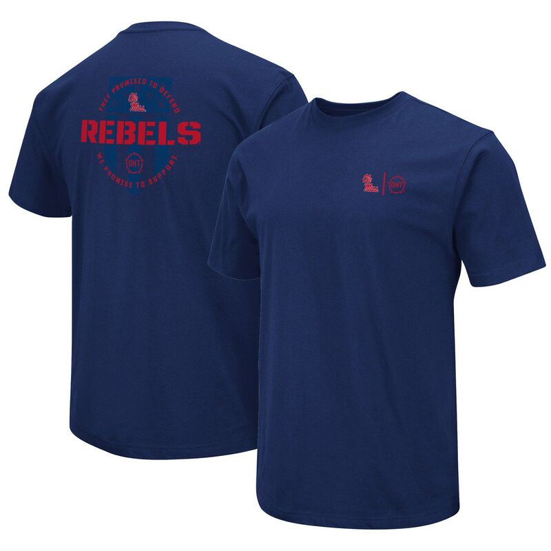 コロシアム メンズ トップス Tシャツ Men's Colosseum Navy Ole Miss Rebels OHT Military Appreciation T-Shirt Ole Navy ネイビー