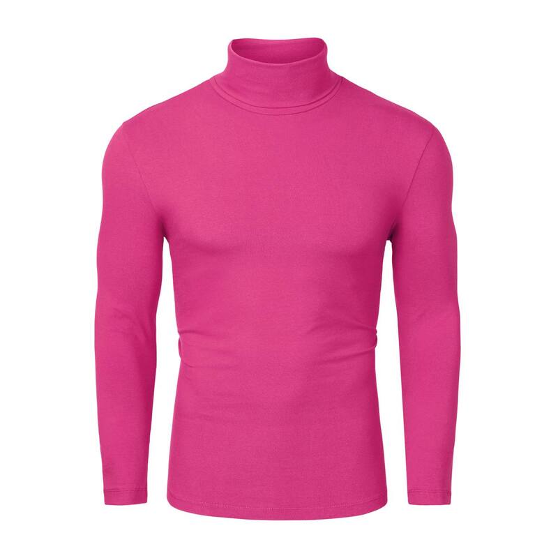 Lars Amadeus メンズ トップス Tシャツ スリムフィット タートルネック Lars Amadeus Men's Pullover Turtle Neck Long Sleevestretchy Slim Fitops Deepink ピンク