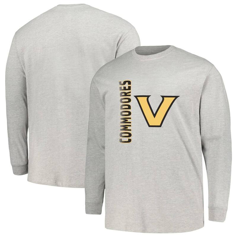 アンブランデッド メンズ トップス Tシャツ トール Unbranded Men's Profile Gray Vanderbilt Commodores Big & Tall Mascot Long Sleeve T-Shirt Van Grey グレー