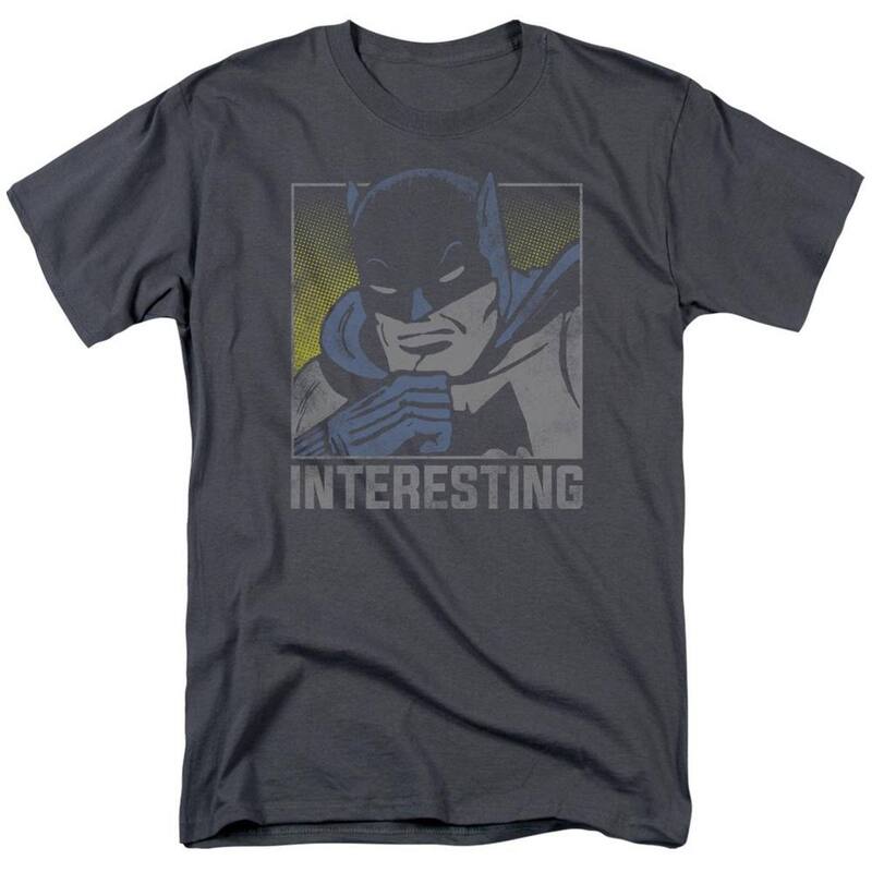 アニメキャラクター メンズ トップス Tシャツ Licensed Character Dcomics Interesting Short Sleeve Adult-shirt Charcoal チャコール