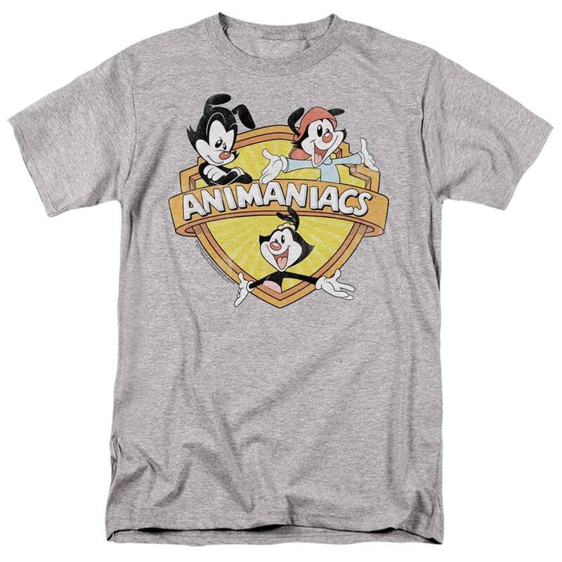 アニメキャラクター メンズ トップス Tシャツ Licensed Character Animaniacshielded Animaniacshort Sleeve Adult-shirt Athletic Heather ヘザー|ReVida 店