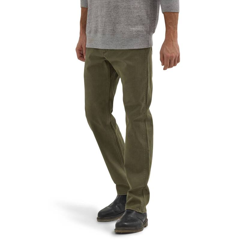 ラングラー メンズ ボトムス デニムパンツ レギュラーフィット Men's Wrangler Peak Comfort Regular Fitwill Pants Olive Night オリーブ｜ReVida 店