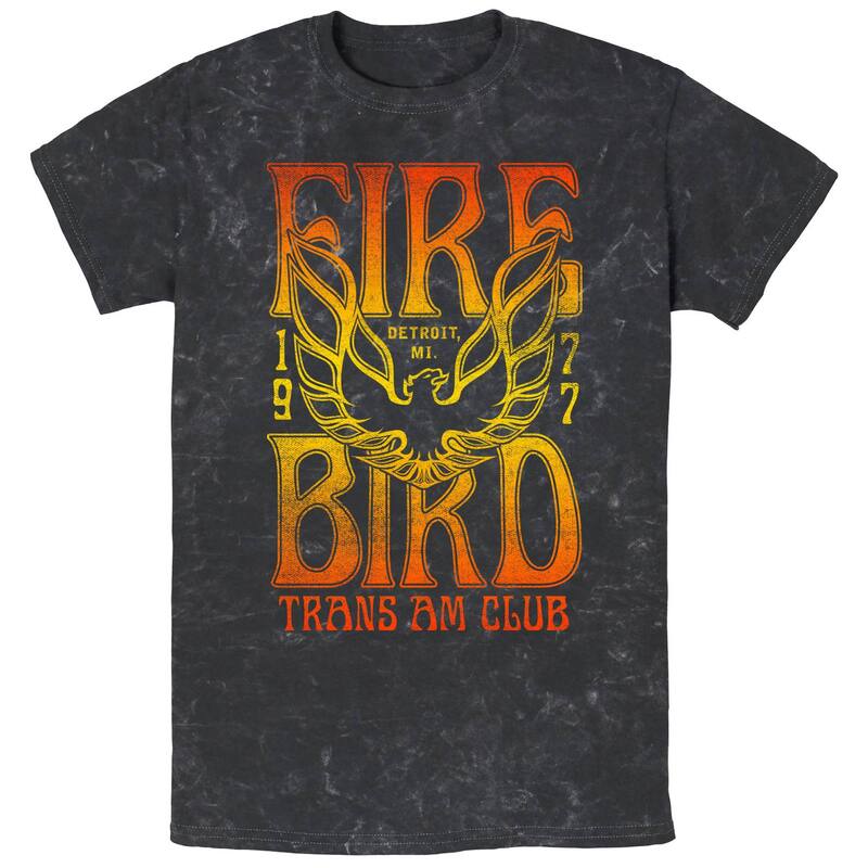 アニメキャラクター メンズ トップス Tシャツ グラフィック Licensed Character Men Firebird Trans Am Club Mineral Wash Graphic Tee Black ブラック
