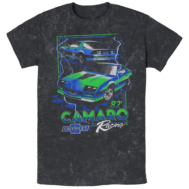 アニメキャラクター メンズ トップス Tシャツ グラフィック Licensed Character Men Camaro Racing 82 Mineral Wash Graphic Tee Black ブラック