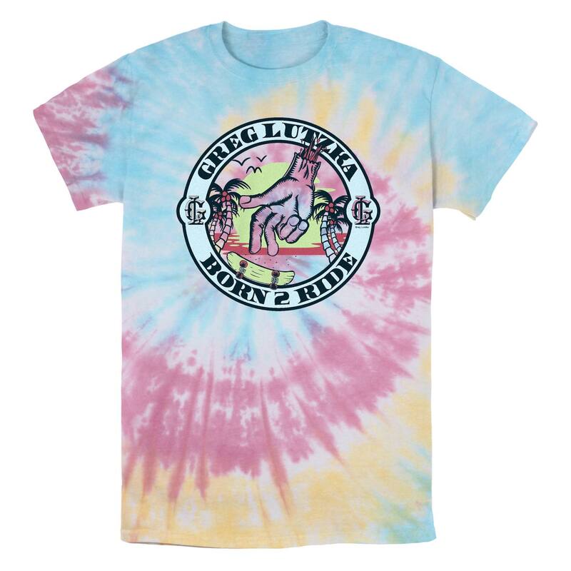 アニメキャラクター メンズ トップス Tシャツ グラフィック Licensed Character Men Greg Lutzka Born To Ride Graphic Tee Blue Pink Light Yellow ブルー