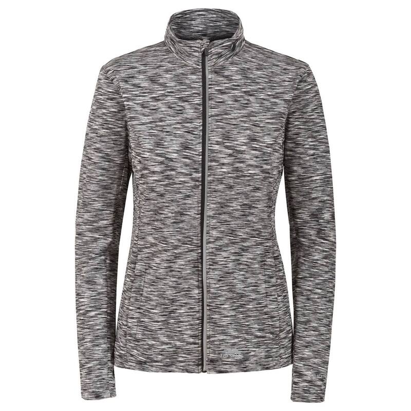 トレス通り手形 レディース トップス プルオーバー Trespass Womens/Ladies Indira Long Sleeve Full Zip Active Top Gray Marl 薄墨色