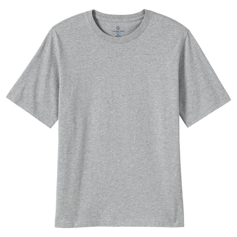 ランズエンド メンズ トップス Tシャツ Men's Lands' End Super-T Short Sleeve T-Shirt Gray Heather グレー