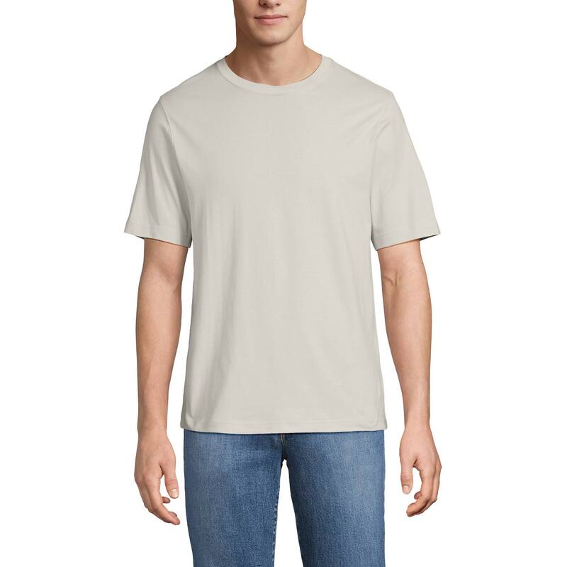 ランズエンド メンズ トップス Tシャツ Men's Lands' End Super-T Short Sleeve T-Shirt Light Stone ストーン