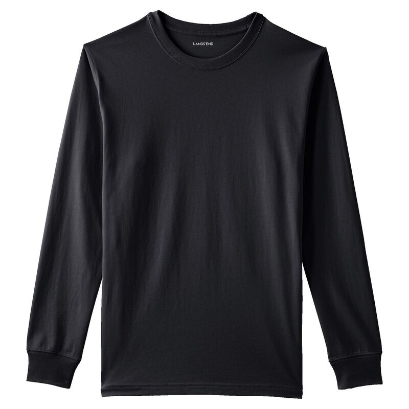ランズエンド メンズ トップス Tシャツ Lands' End Men's Land's End Super-T Long Sleeve T-Shirt Black ブラック